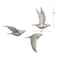 Silver Polystone Farmhouse Birds Wall Decor Set